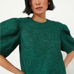 Tuckernuck Hyacinth House Green Puff Sleeve Top